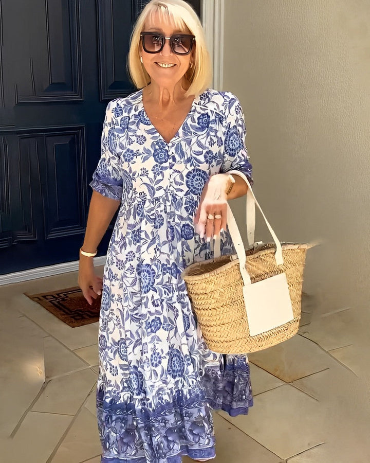 Fleur | Delicate V-Neck Garden Dress