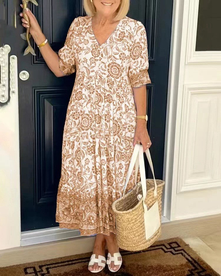 Fleur | Delicate V-Neck Garden Dress