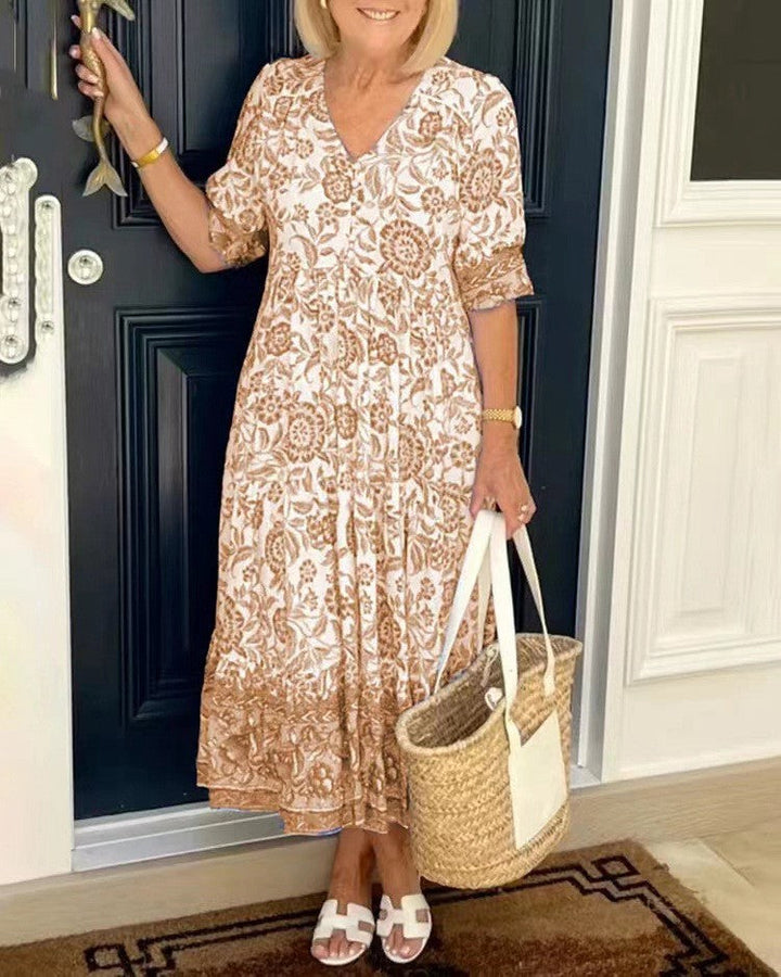 Fleur | Delicate V-Neck Garden Dress