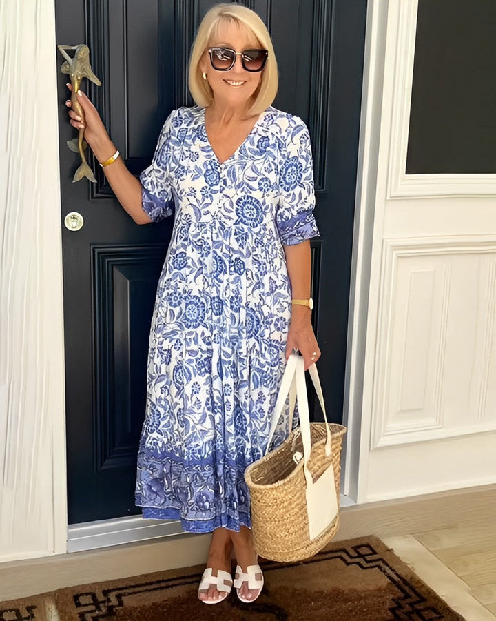 Fleur | Delicate V-Neck Garden Dress