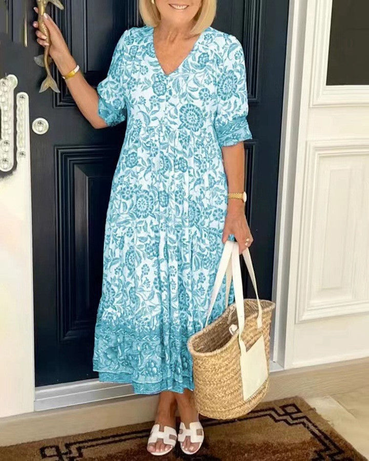 Fleur | Delicate V-Neck Garden Dress