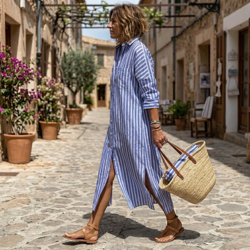 Willow | Elegant Striped Summer Dress