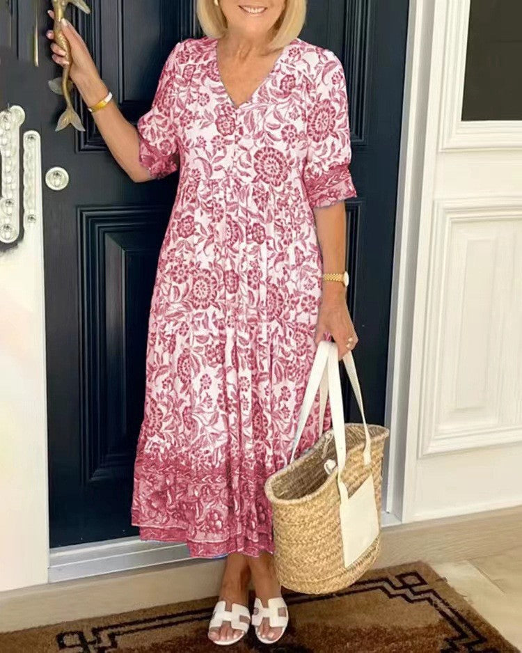 Fleur | Delicate V-Neck Garden Dress