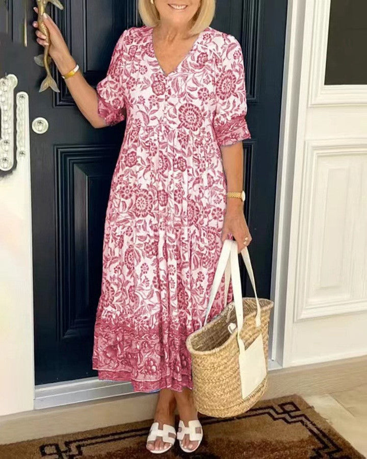 Fleur | Delicate V-Neck Garden Dress