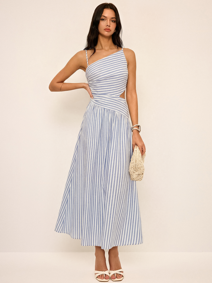 Céleste | Striped Cut-Out Maxi Dress