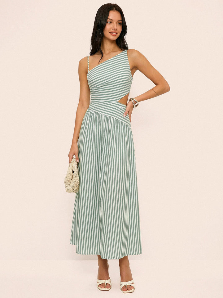 Céleste | Striped Cut-Out Maxi Dress