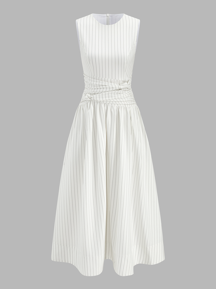 Vivienne | Striped Ruched Maxi Dress