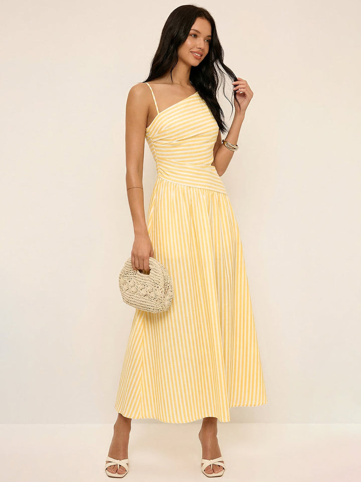 Céleste | Striped Cut-Out Maxi Dress