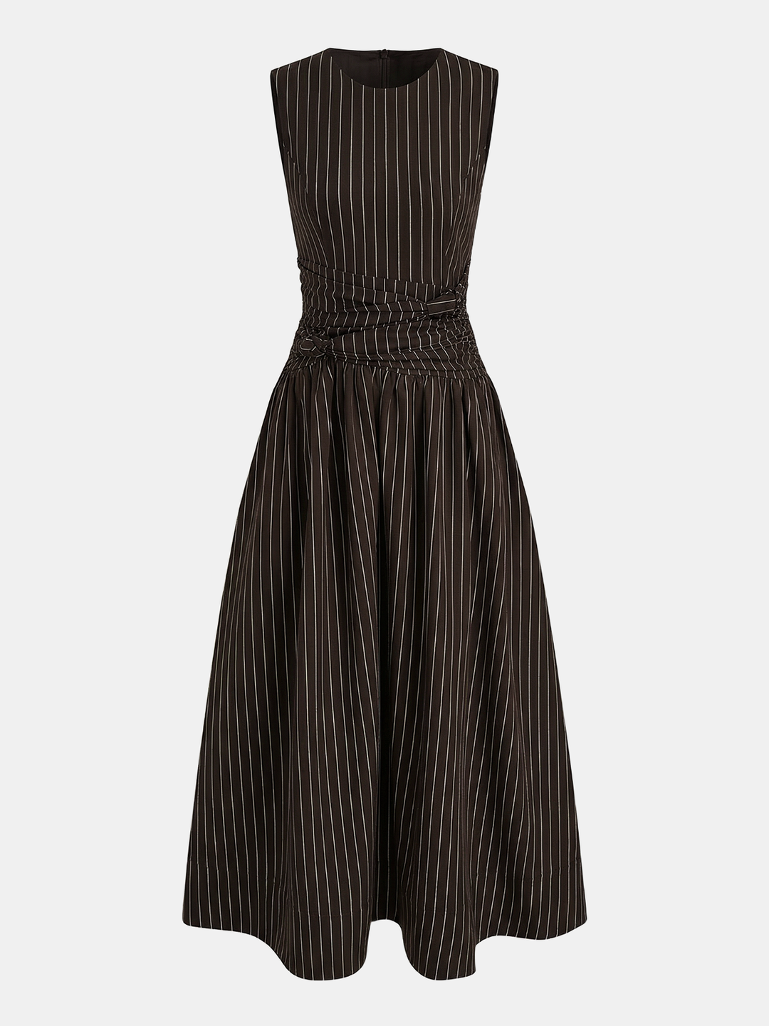 Vivienne | Striped Ruched Maxi Dress