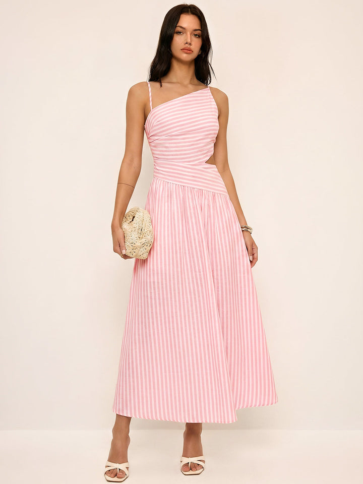 Céleste | Striped Cut-Out Maxi Dress