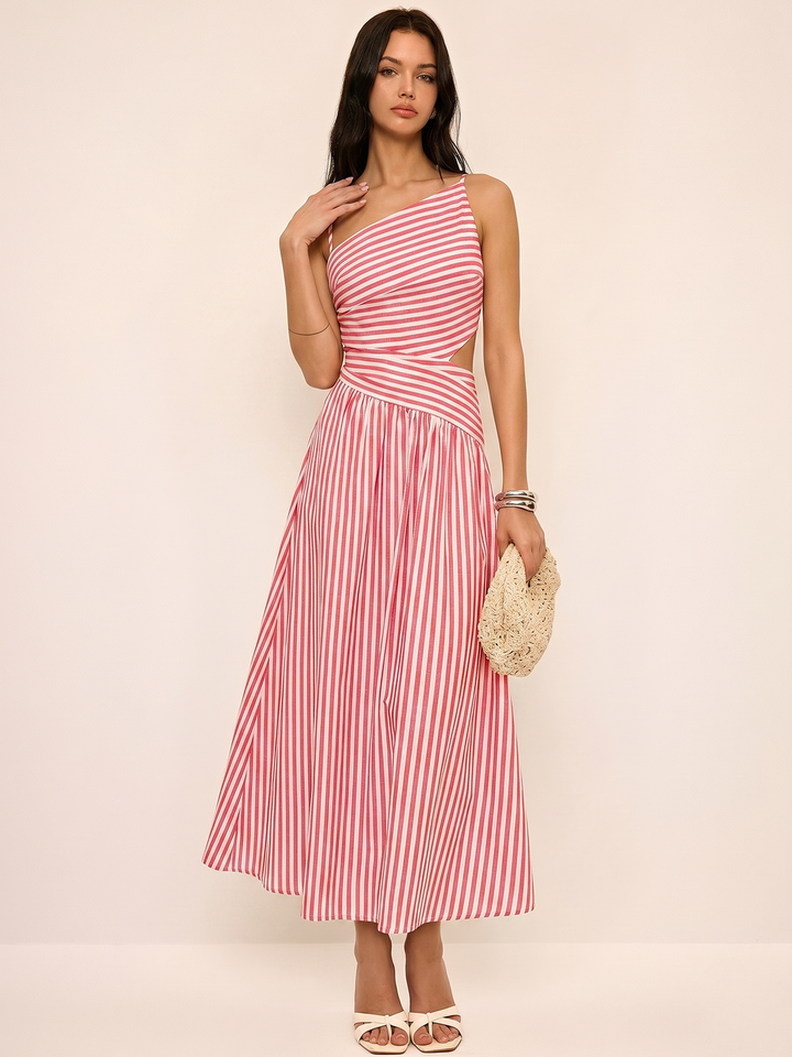 Céleste | Striped Cut-Out Maxi Dress