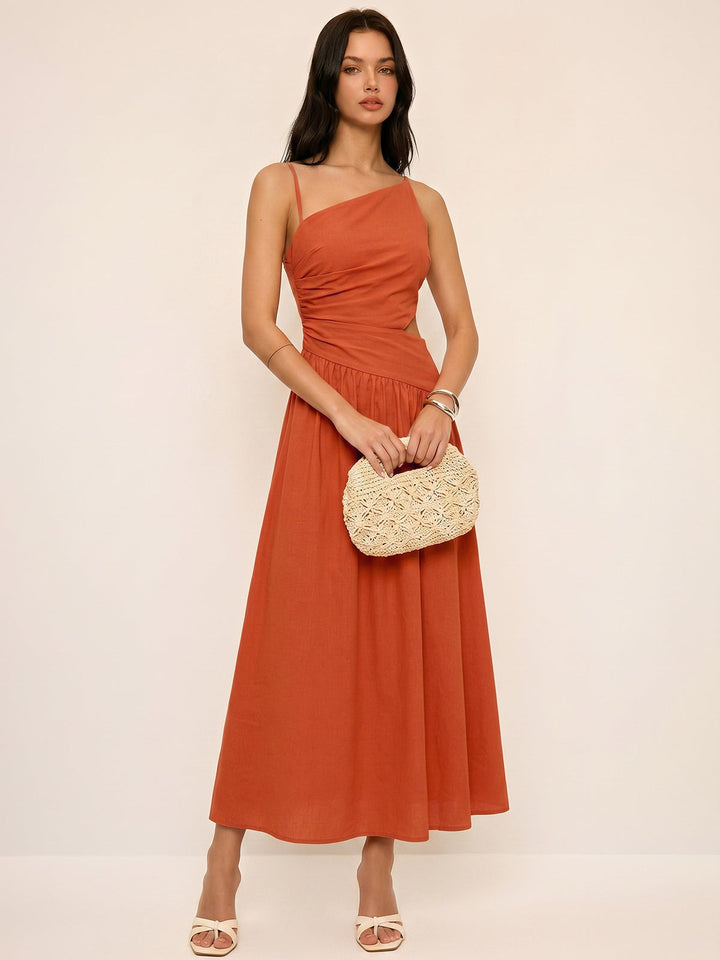 Céleste | Striped Cut-Out Maxi Dress