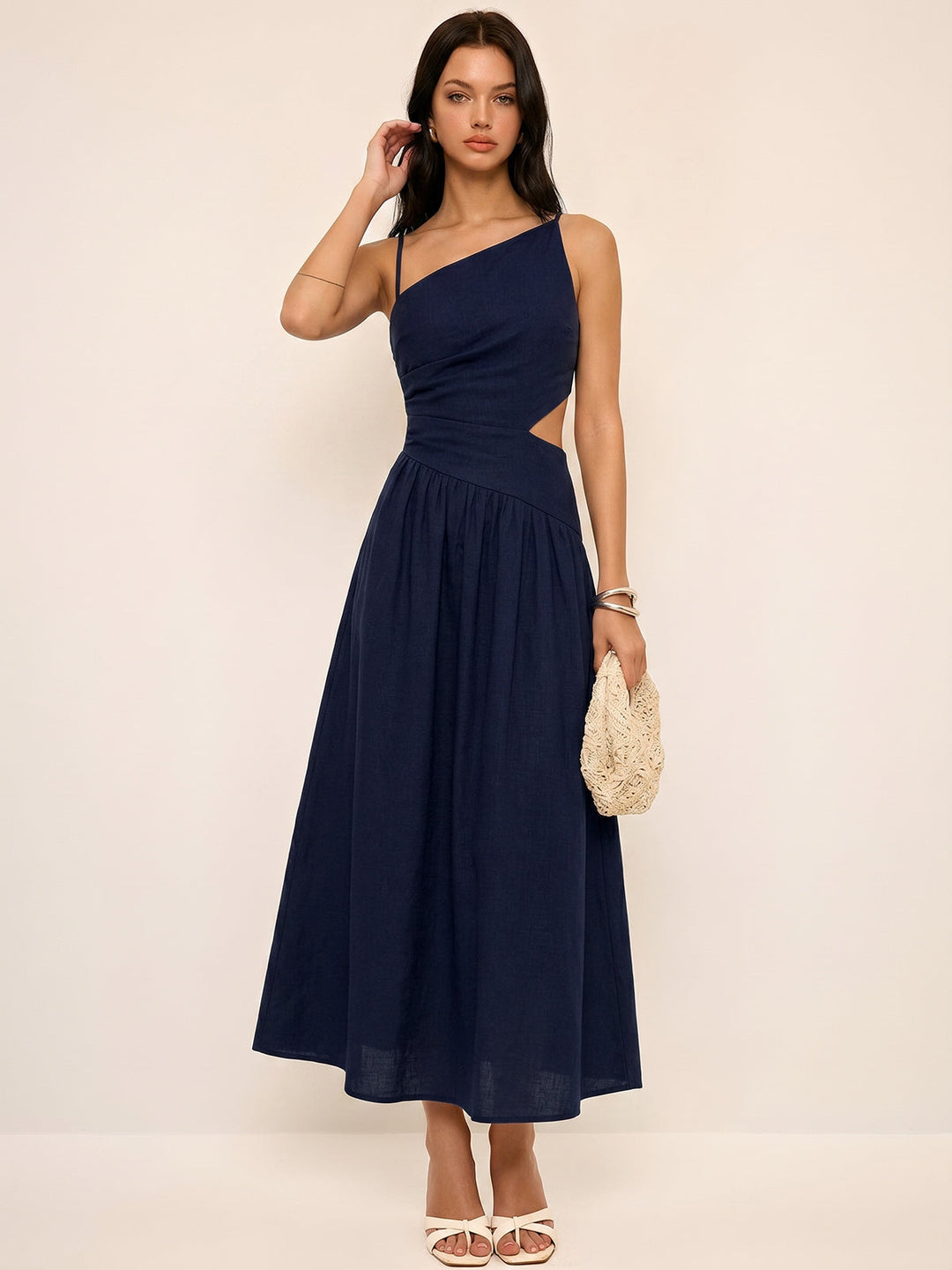 Céleste | Striped Cut-Out Maxi Dress