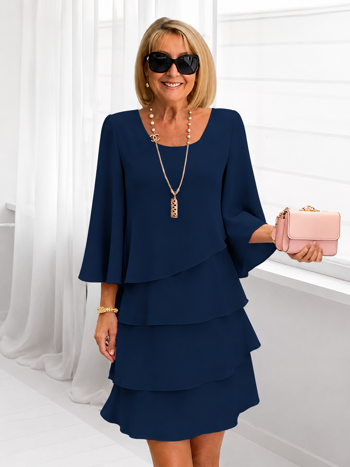 Catherine | Elegant Comfort Ruffle Dress