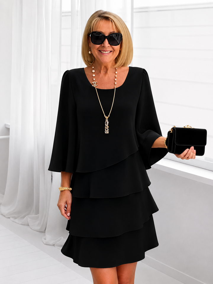Catherine | Elegant Comfort Ruffle Dress