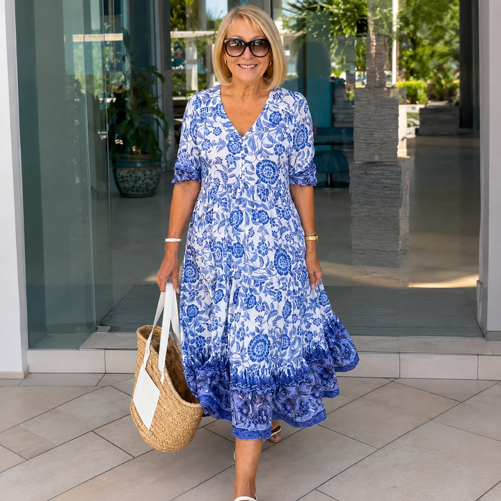 Fleur | Delicate V-Neck Garden Dress