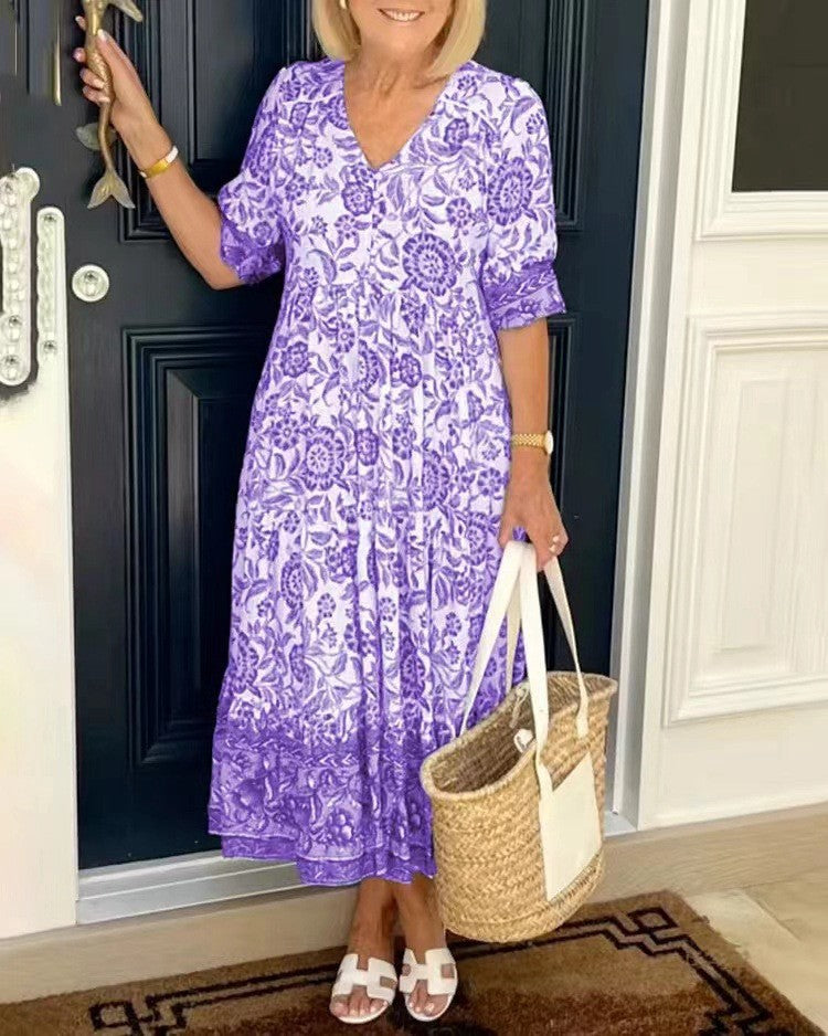 Fleur | Delicate V-Neck Garden Dress