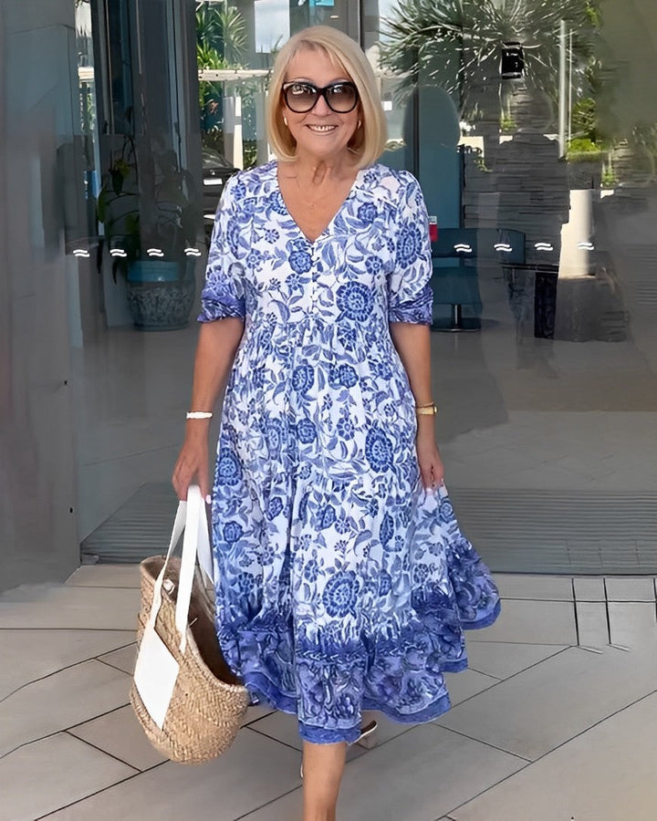Fleur | Delicate V-Neck Garden Dress
