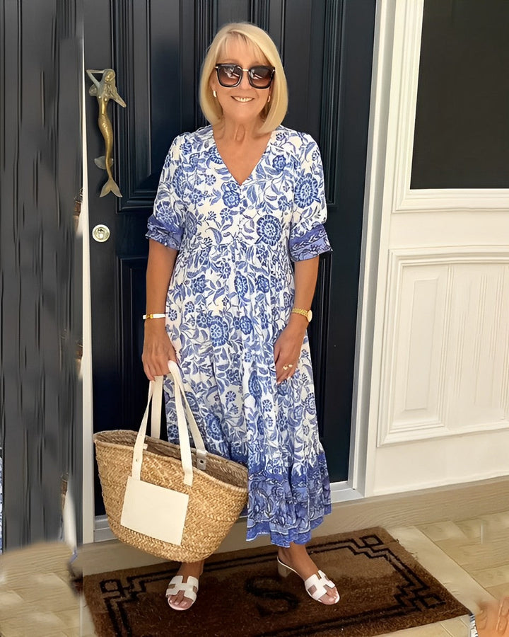 Fleur | Delicate V-Neck Garden Dress