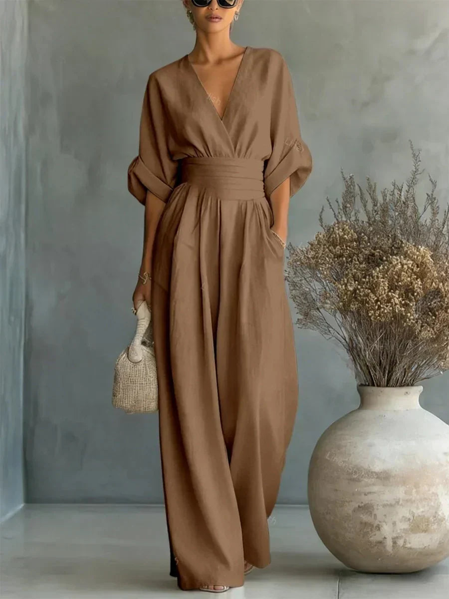 The Capella | V-Neck High-Waist Jumpsuit