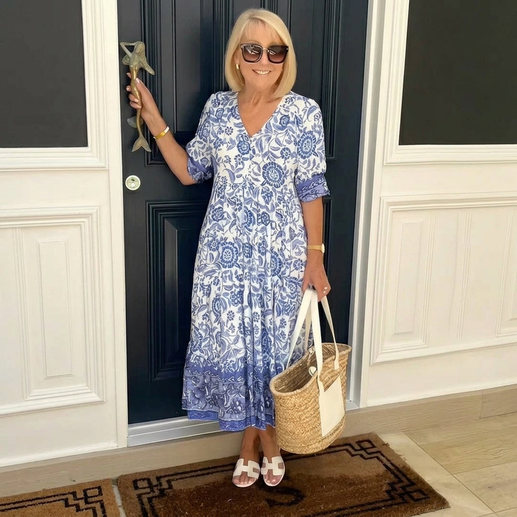 Fleur | Delicate V-Neck Garden Dress