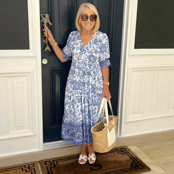 Fleur | Delicate V-Neck Garden Dress