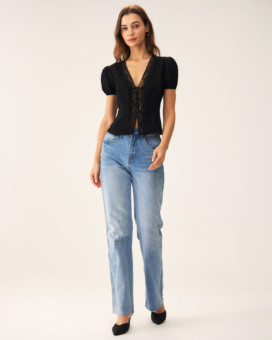 Genevieve | Jacquard Blouse