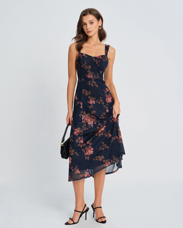 Margot | Floral Midi Dress