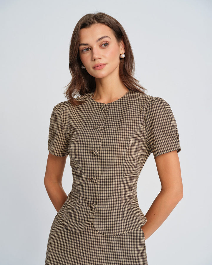 Charlotte | Plaid Blouse