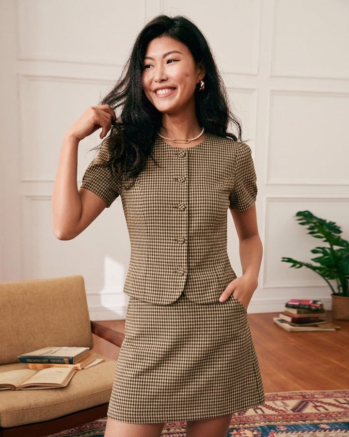 Charlotte | Plaid Blouse