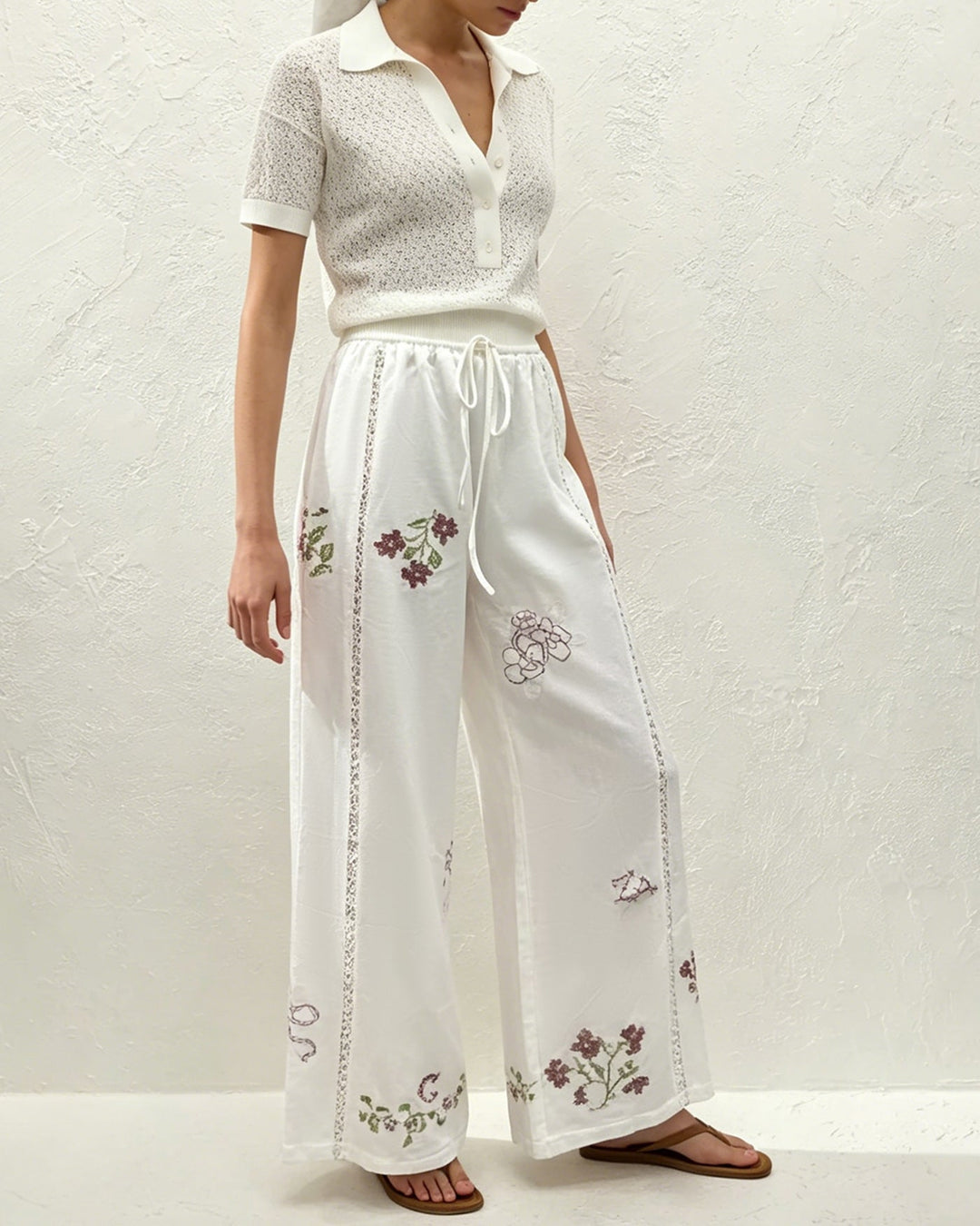 Audrey | Embroidered Trousers