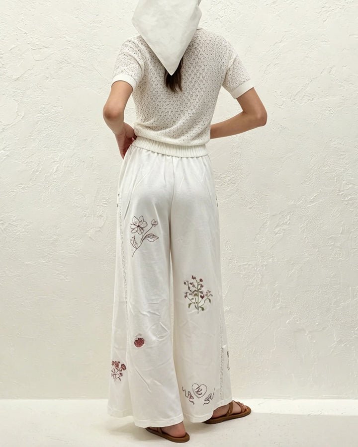 Audrey | Embroidered Trousers
