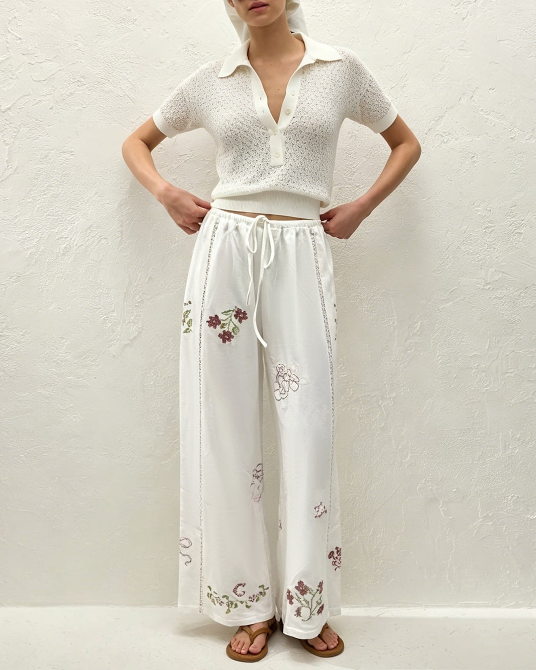 Audrey | Embroidered Trousers