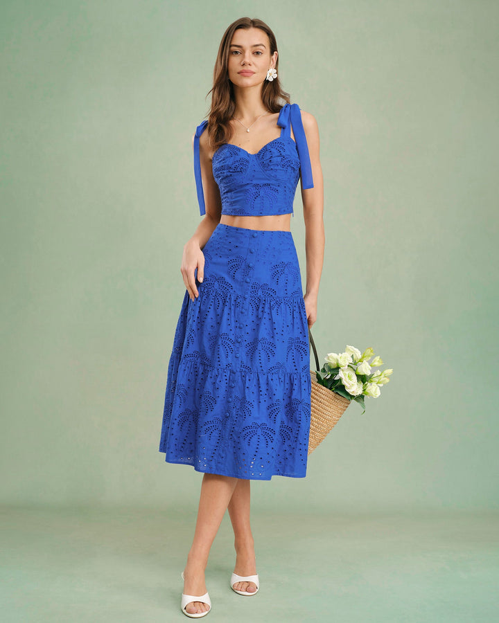 Juliette | Embroidered Midi Skirt