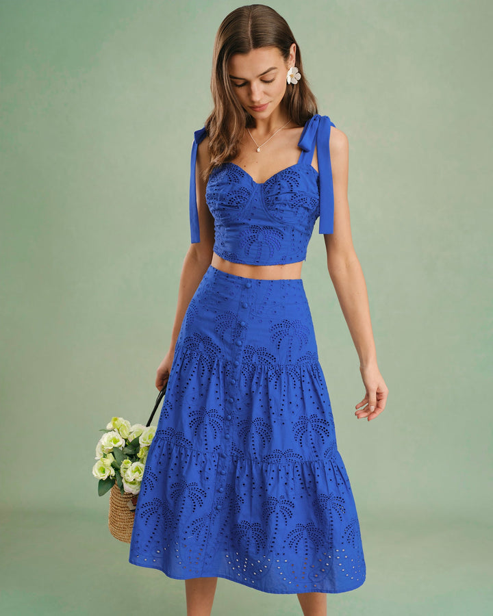 Juliette | Embroidered Midi Skirt
