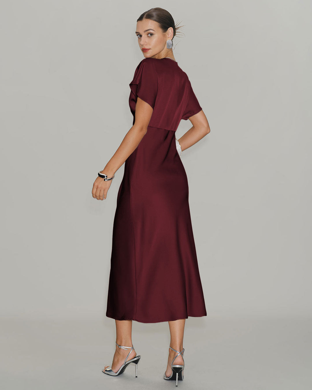 Victoria | Satin Midi Dress
