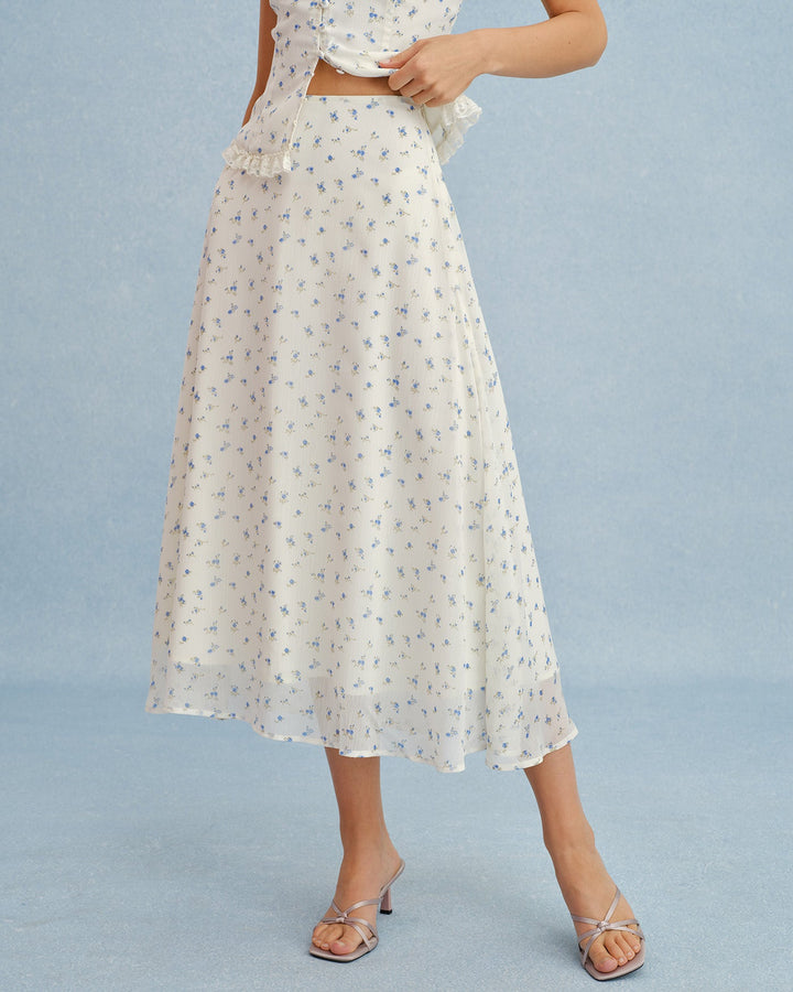 Amélie | Floral Midi Skirt