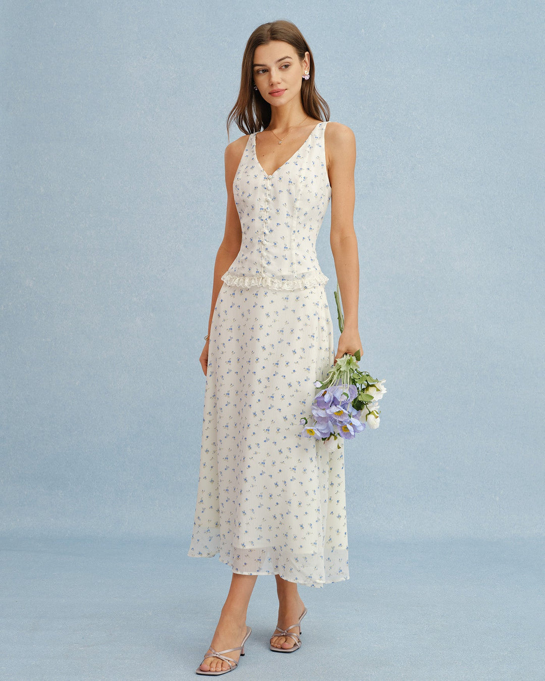 Amélie | Floral Midi Skirt