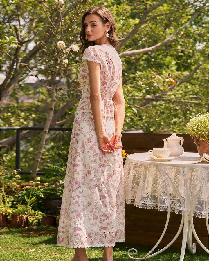 Rosalie | Floral Midi Skirt
