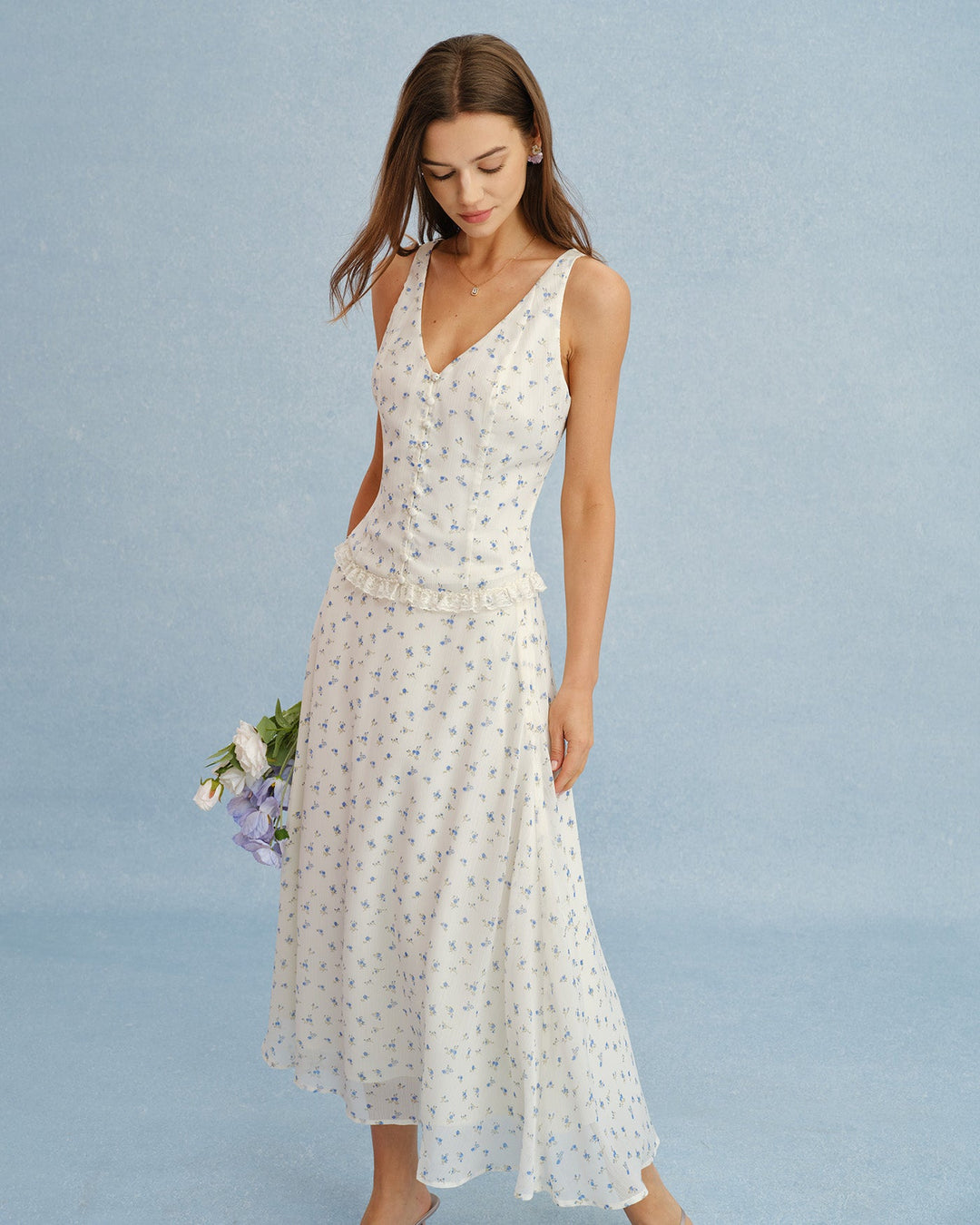 Amélie | Floral Midi Skirt